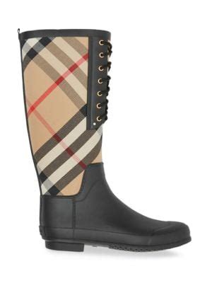 Burberry Nova Check Rain Boots on SALE 